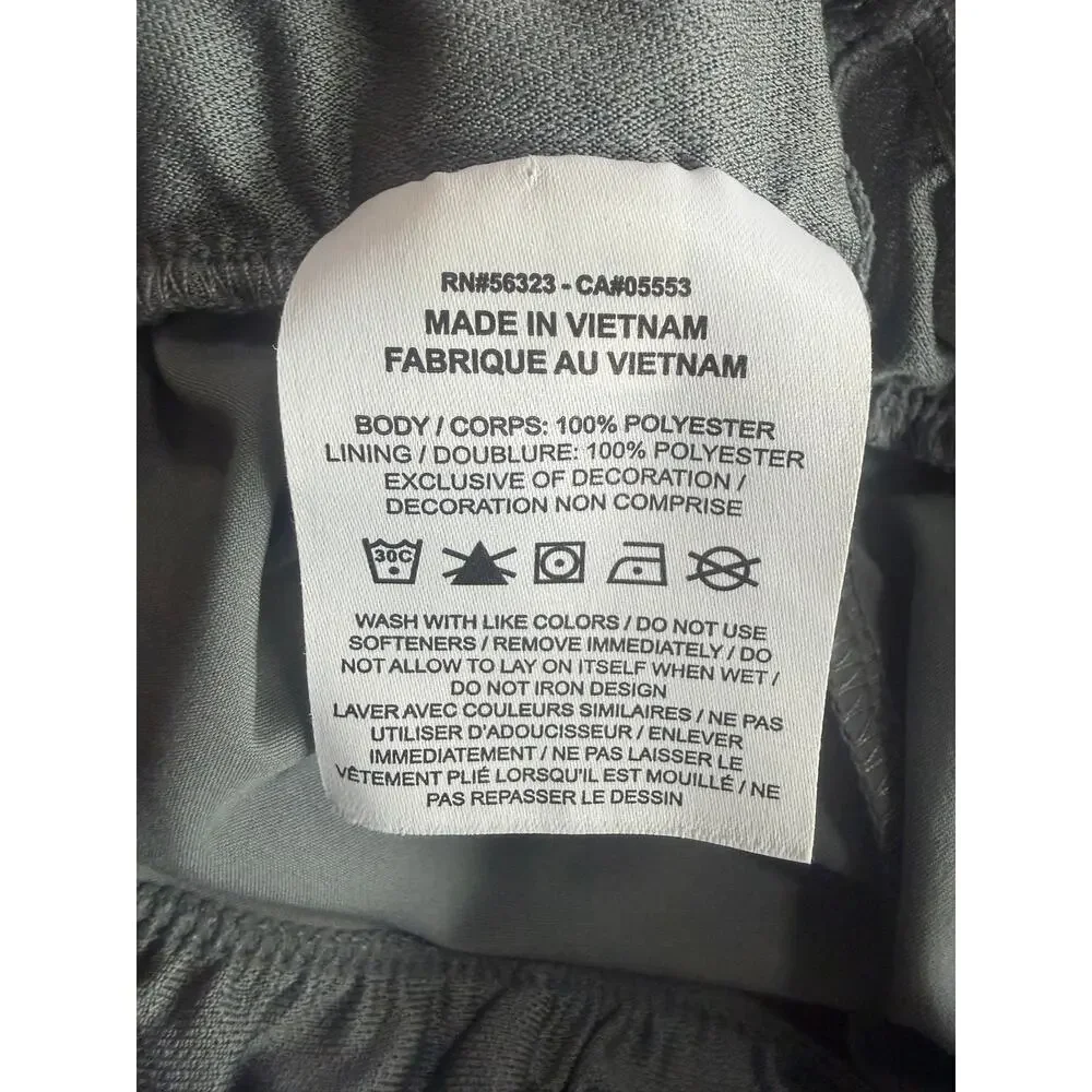 Nike Girls Smoke Gray High Waisted Training Activewear Shorts Youth Size Small
